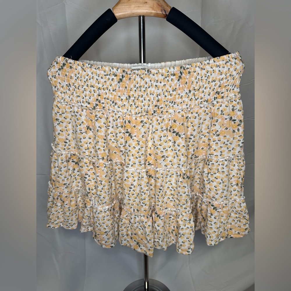 American Eagle Outfitters Yellow Floral Mini Skirt